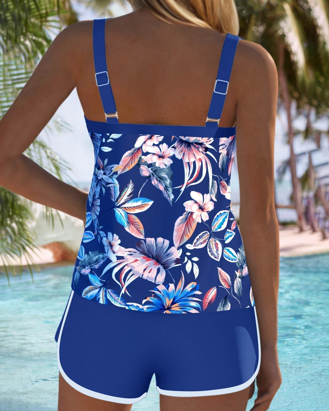 Lila | Sleeveless Printed Tankini