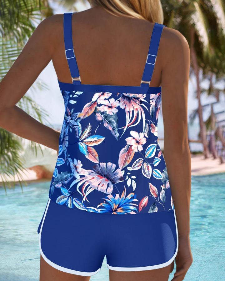 Lila | Sleeveless Printed Tankini