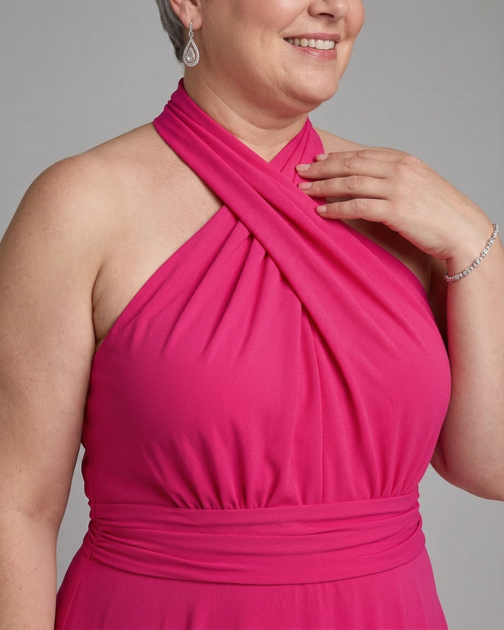 Elowen | Draped Side Slit Dress