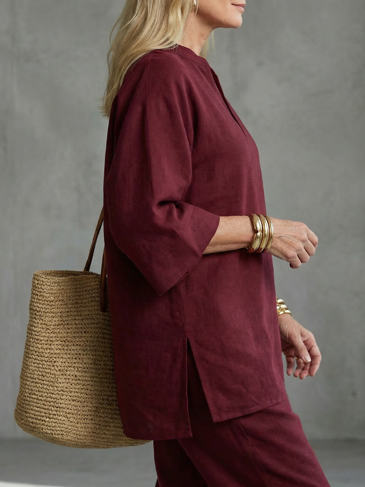 Cecily | V-Neck Tunic Set