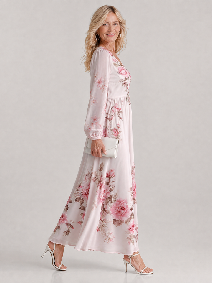 Zara | V-Neck Long Sleeve Dress