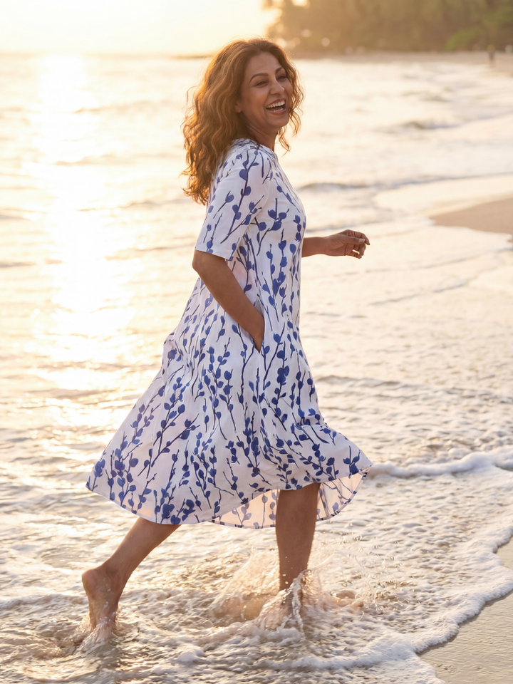 Elara | Floral Midi Dress