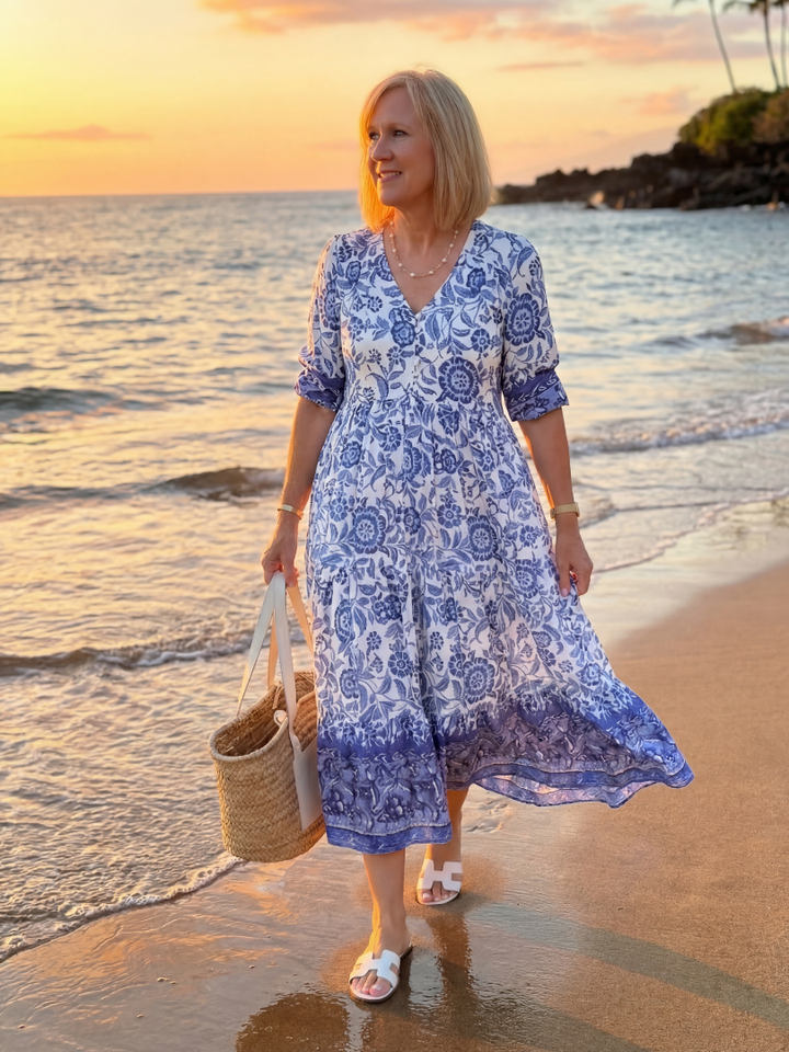 Celia | Floral Midi Dress