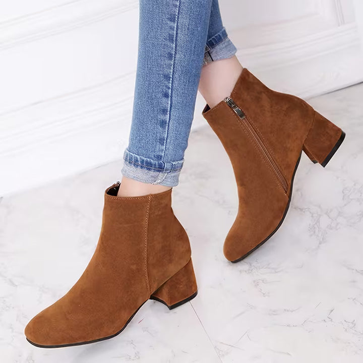 Elara | Block Heel Ankle Boots