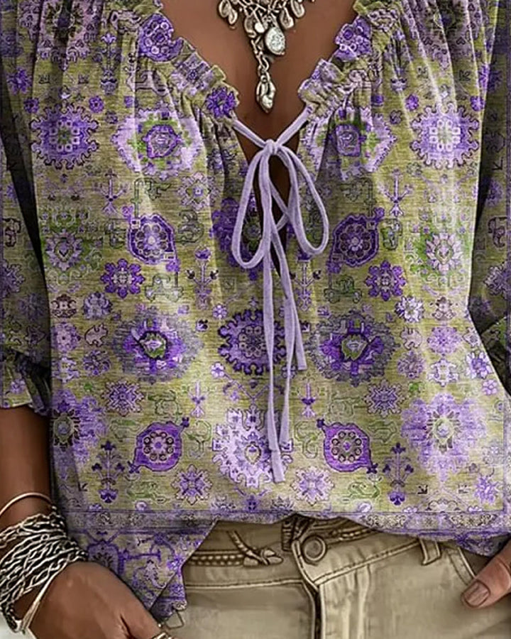 Elodie | Vintage Print Blouse