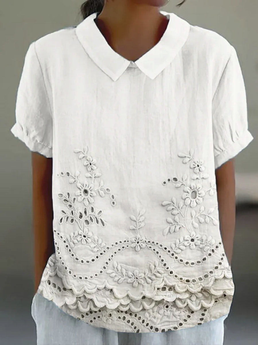 Amara | Embroidered Floral Shirt