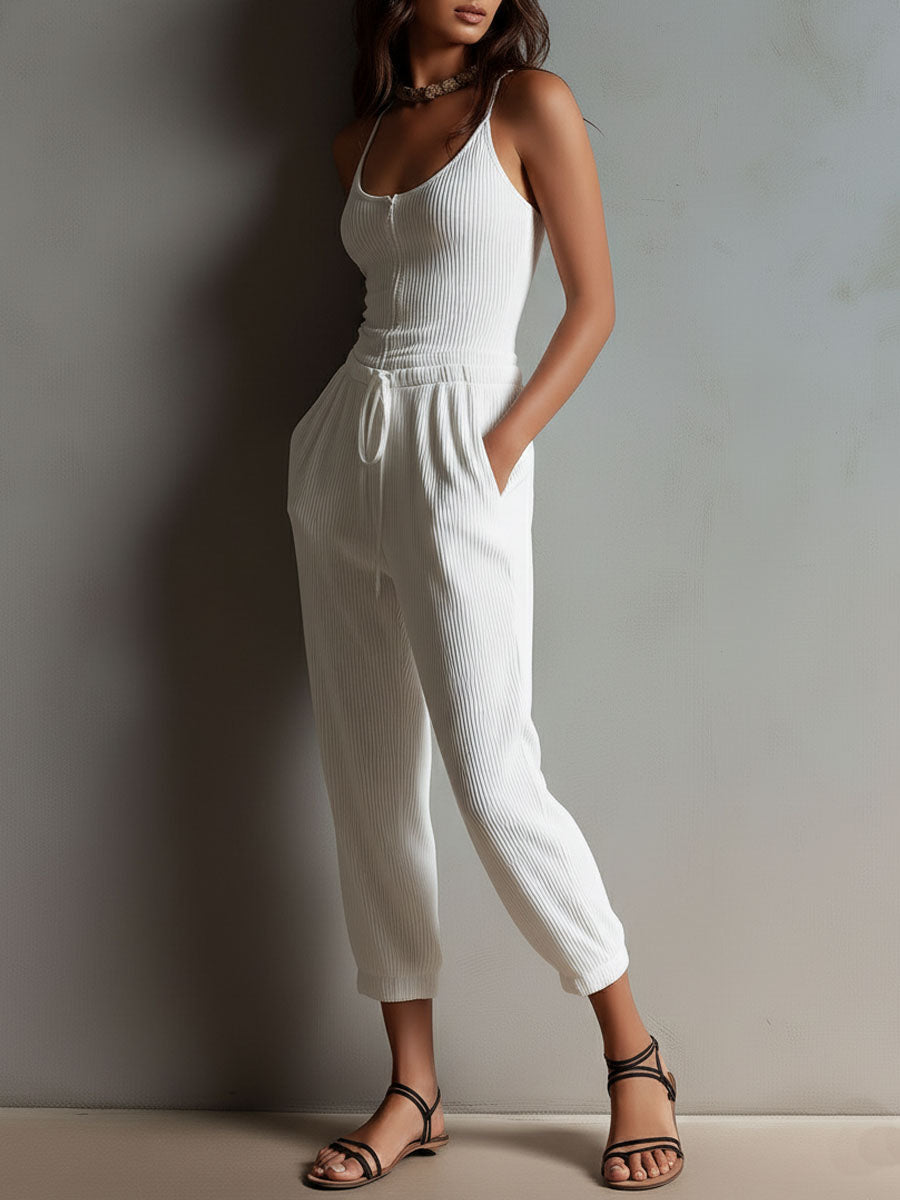 Celeste | Casual Ribbed Jumpsuit