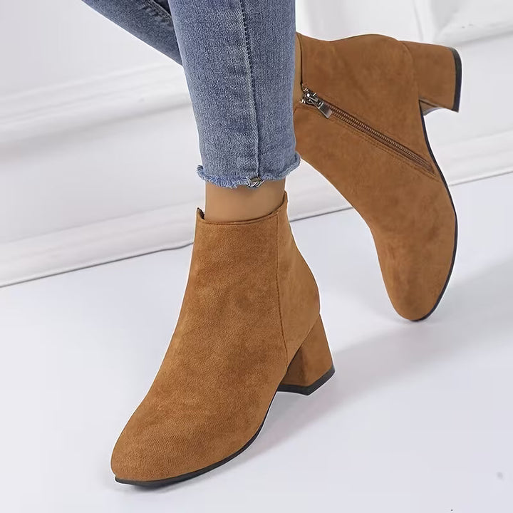 Elara | Block Heel Ankle Boots