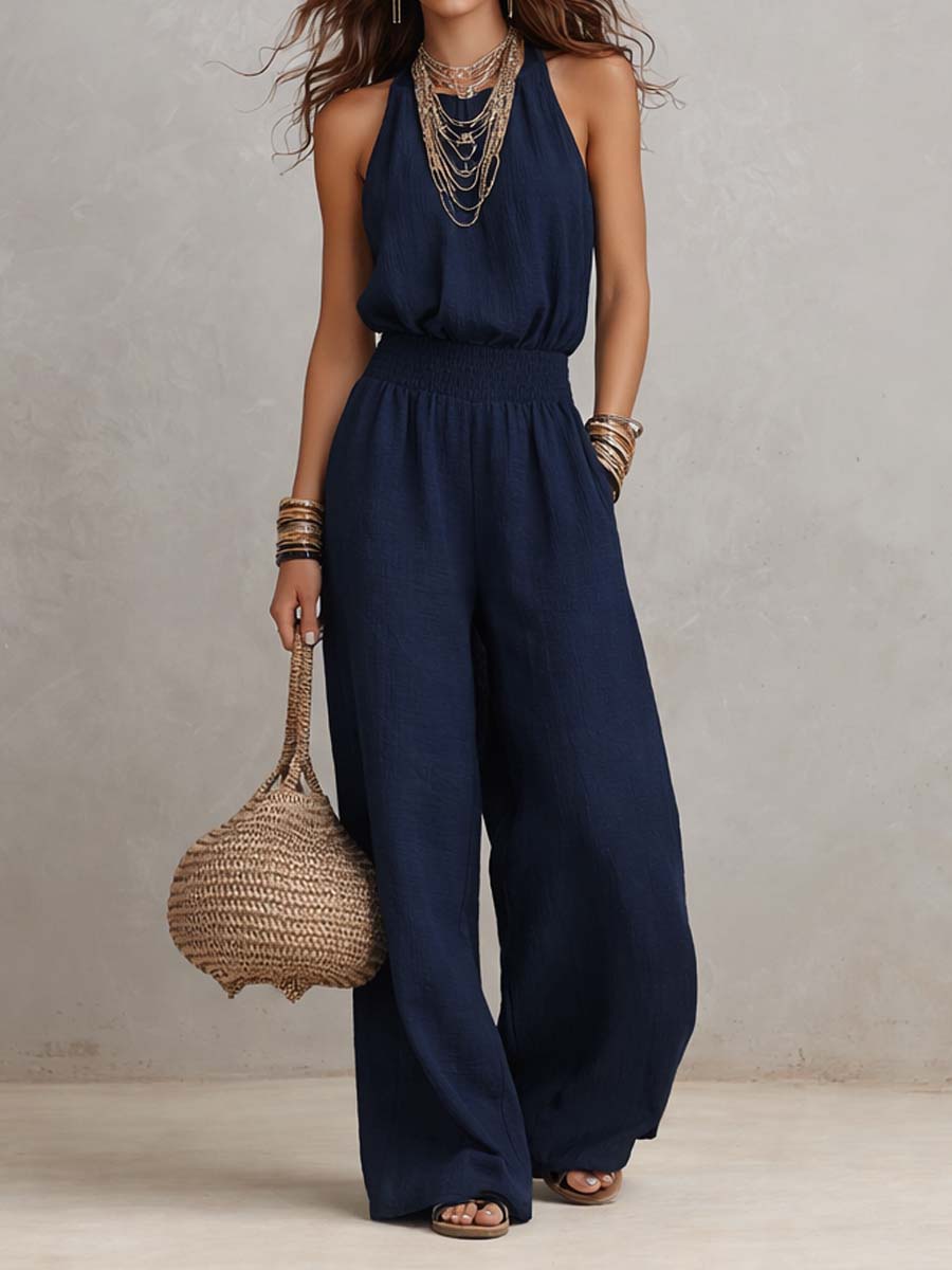 Vivienne | Linen Wide Leg Jumpsuit