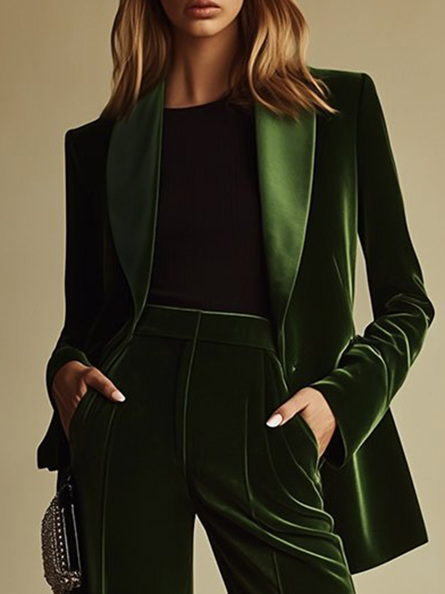 Solene | Velvet Power Suit