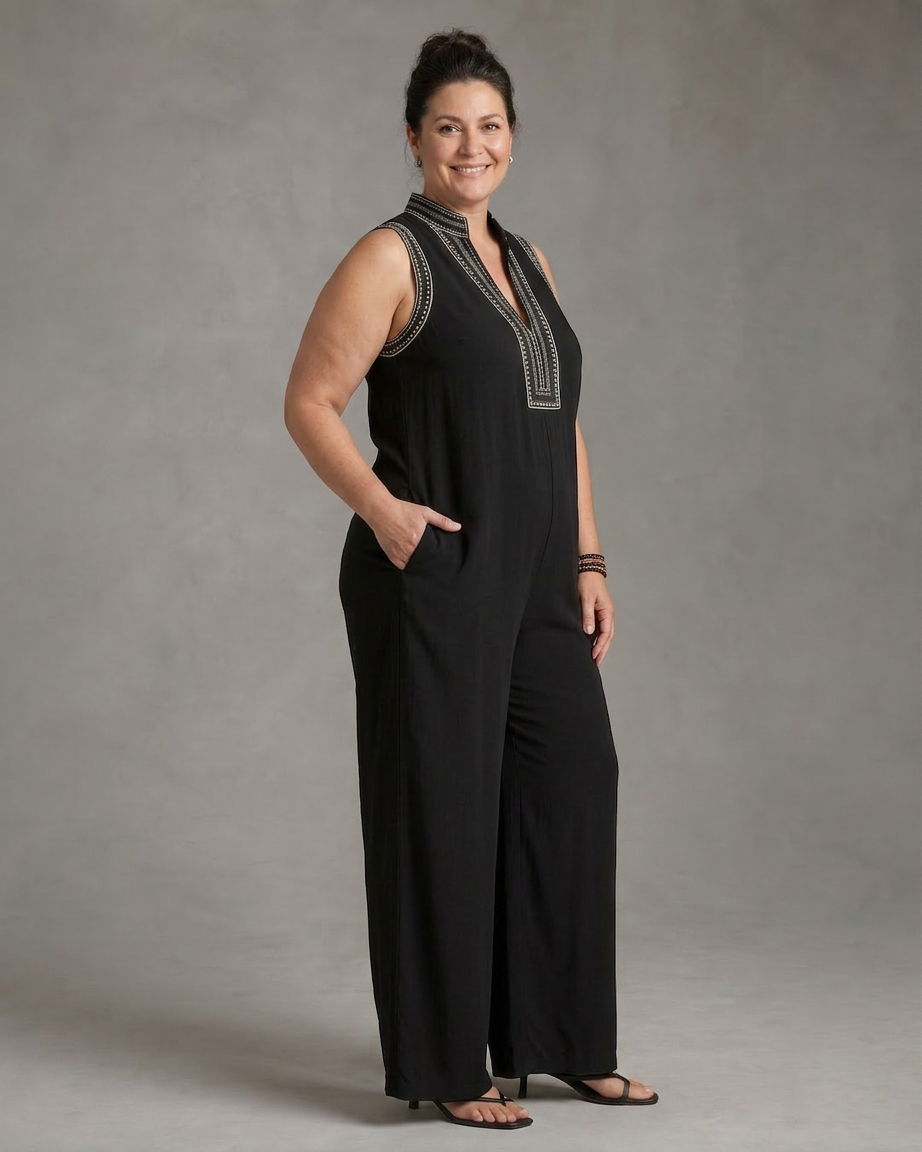 Seraphina | V-Neck Sleeveless Jumpsuit