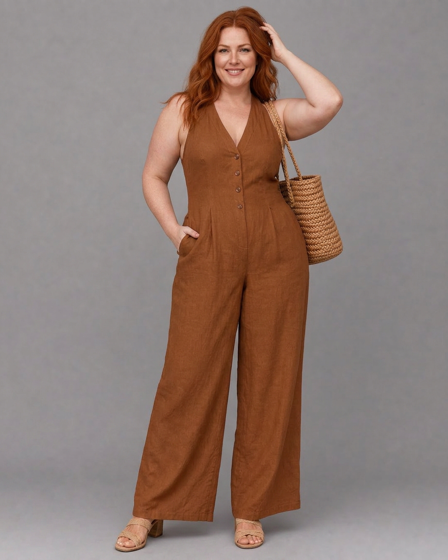 Elowen | Button Front Jumpsuit