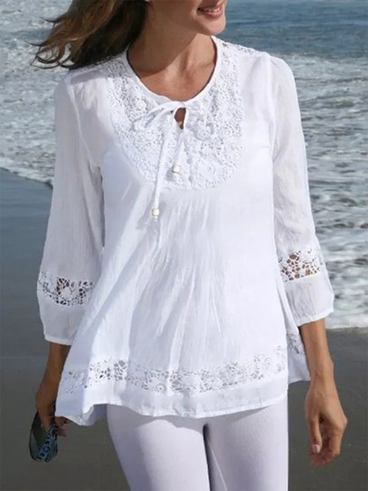 Emmeline | Lace Sleeve Top