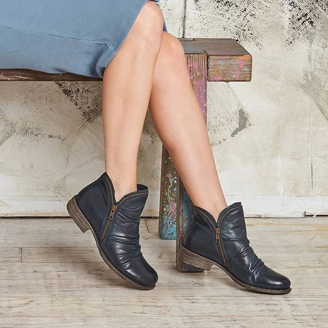 Evelyn | Zip-Up Ankle Boots