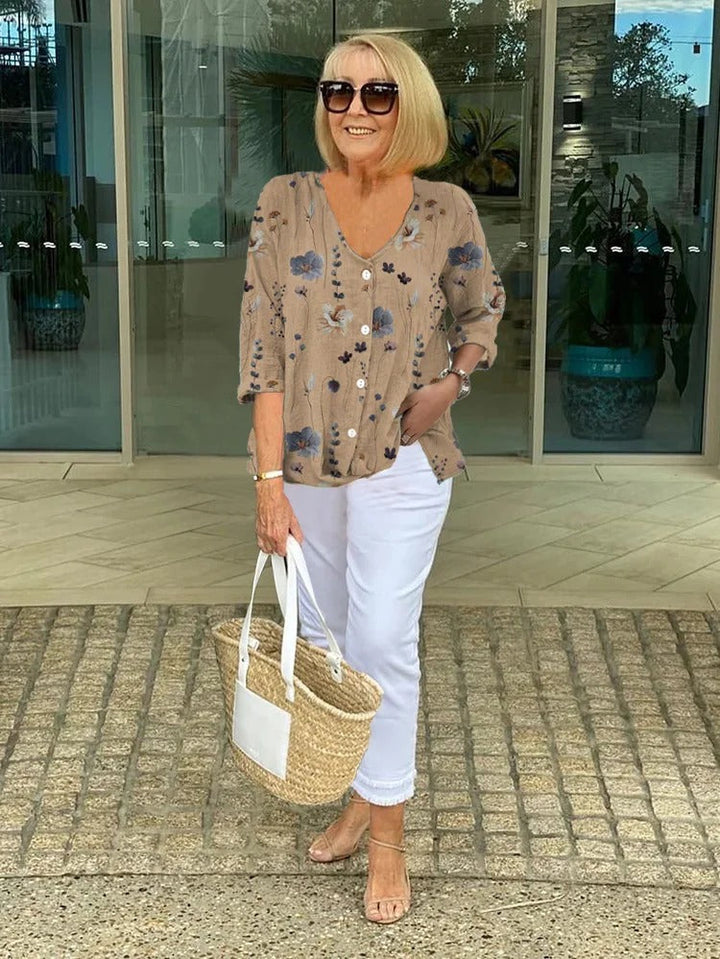 Meredith | Button Tunic Top