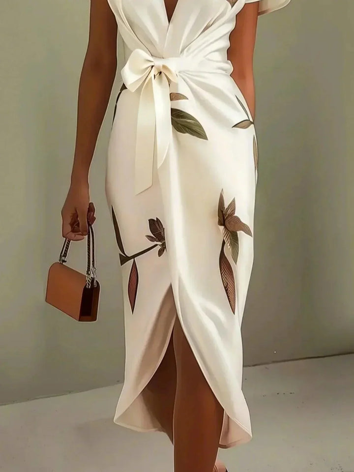 Evelyn | Satin Midi Dress