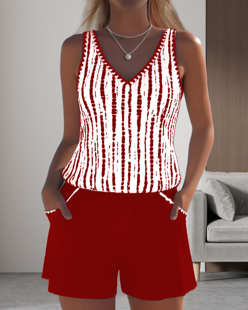 Lila | V-Neck Swimsuit Set