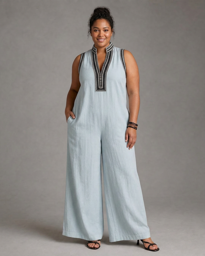 Seraphina | V-Neck Sleeveless Jumpsuit