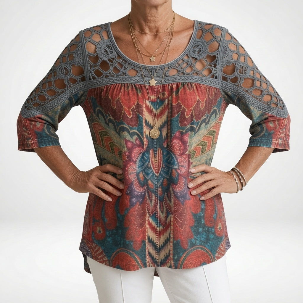 Soleil | Printed Boho Blouse