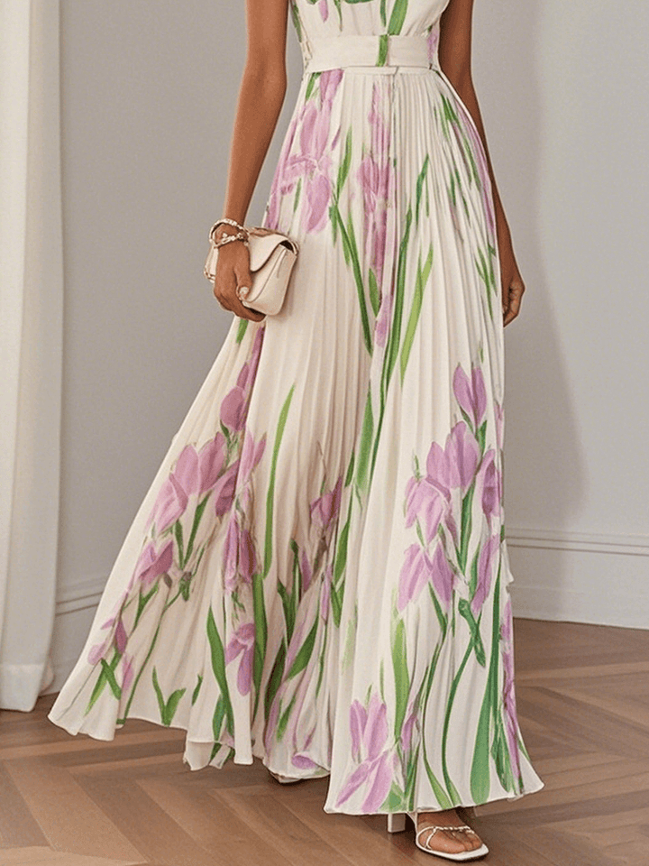 Cassandra | Floral Chiffon Maxi Dress