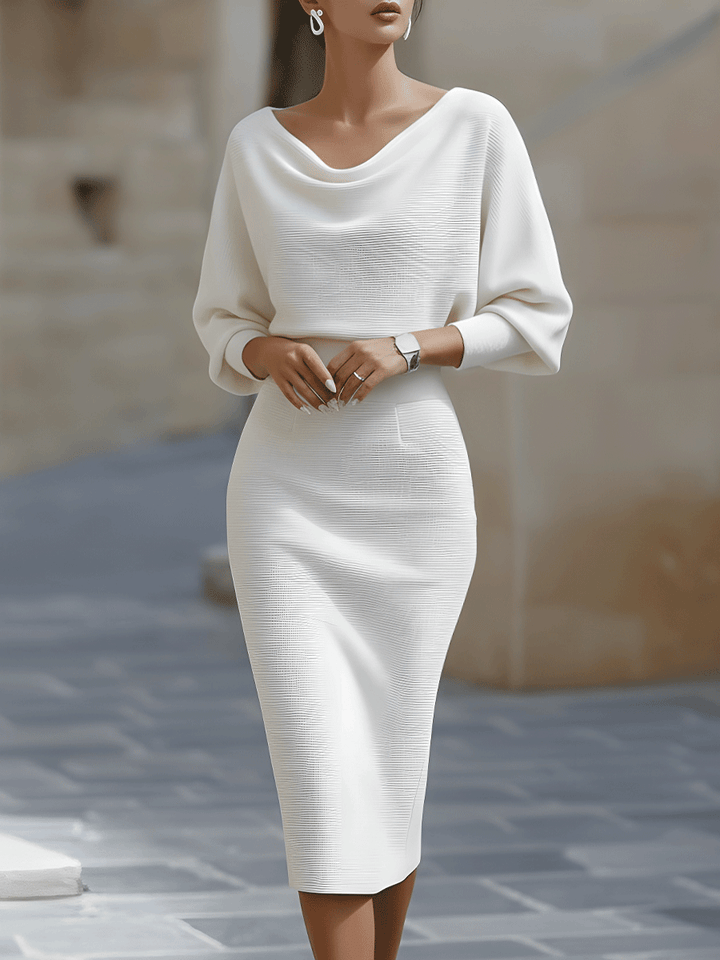 Luna | Draped Midi Dress