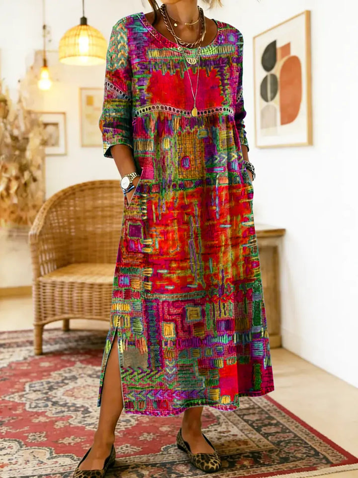Sophie | Ethnic Patchwork Dress