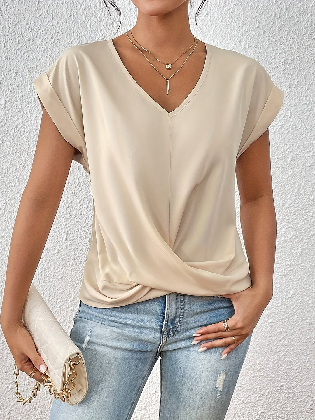 Elara | Drape Twist-Front Top