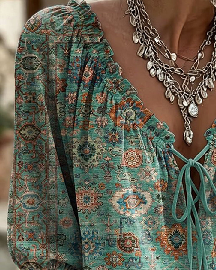 Elodie | Vintage Print Blouse