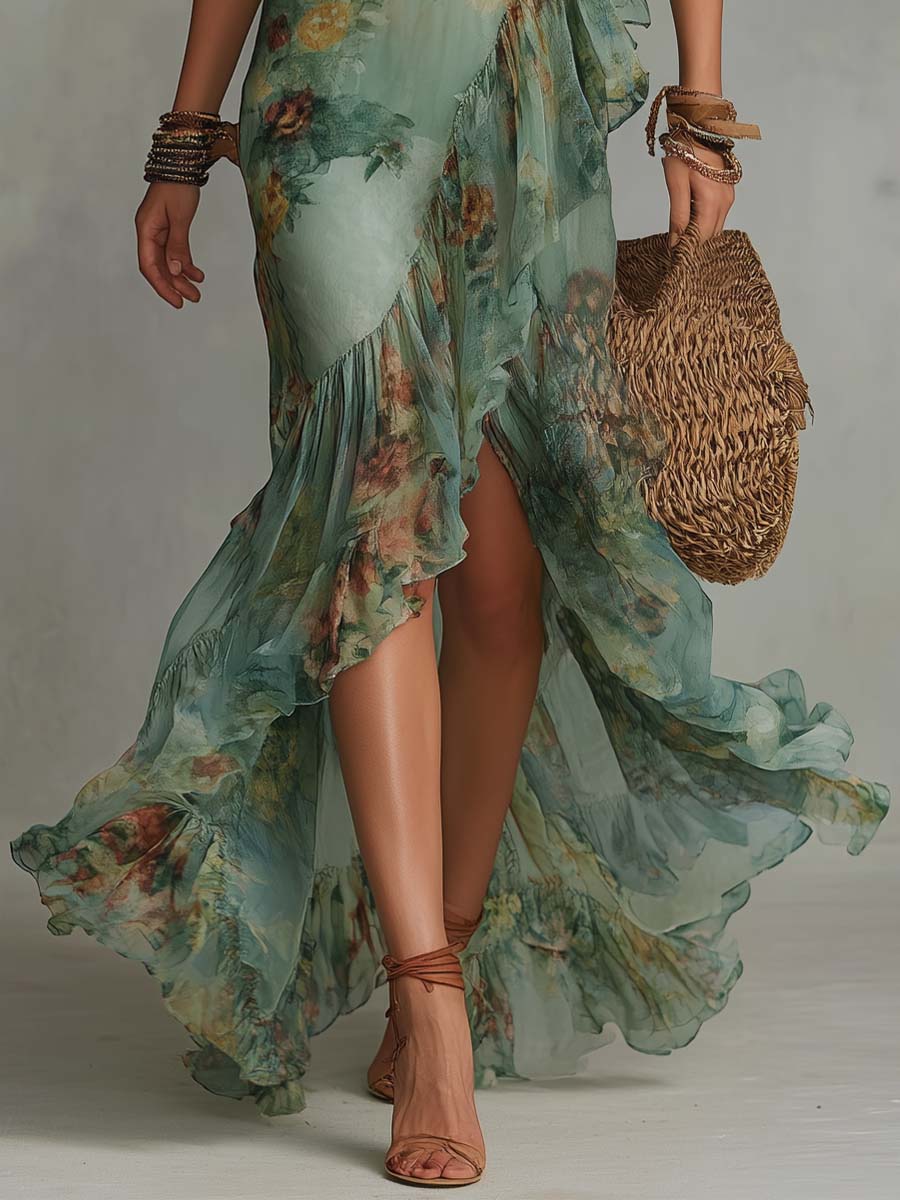 Cassandra | Boho Floral Maxi Dress