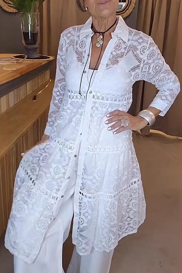 Aria | Lace Button Shirt