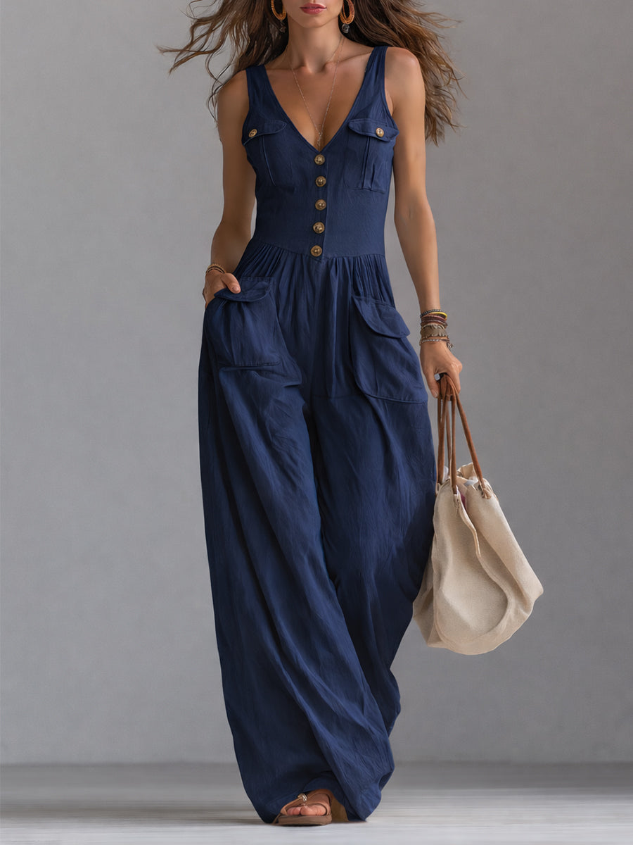 Elowen | Sleeveless Wide-leg Jumpsuit