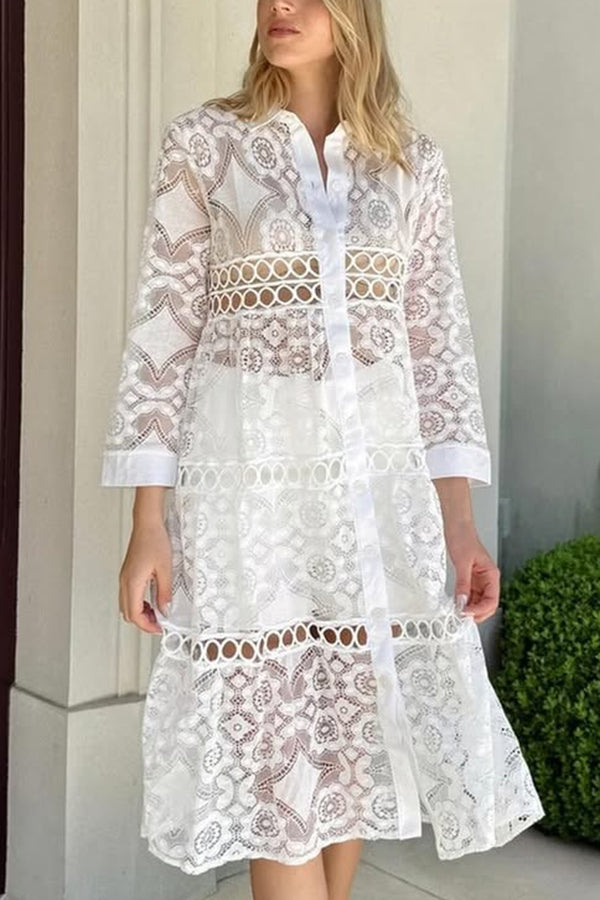 Aria | Lace Button Shirt