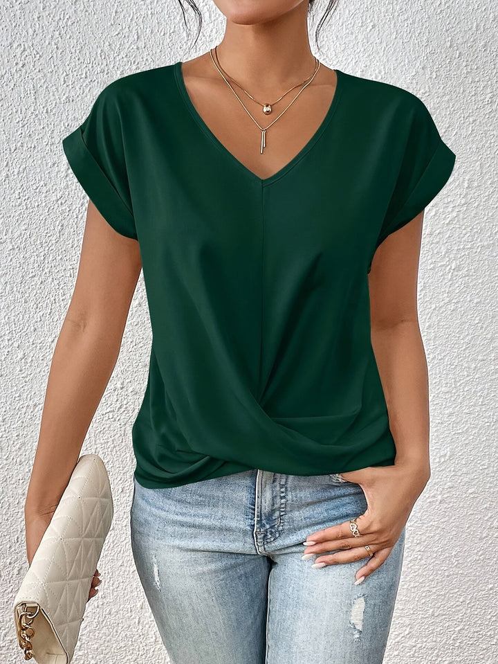 Elara | Drape Twist-Front Top
