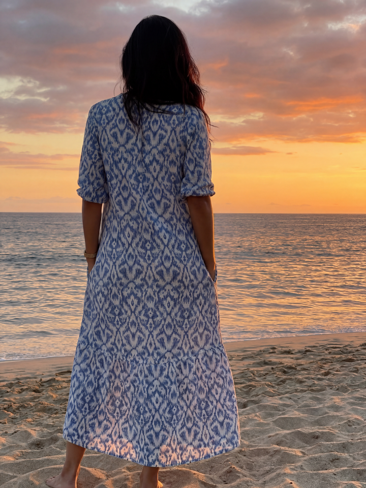 Amara | Geometric Midi Dress