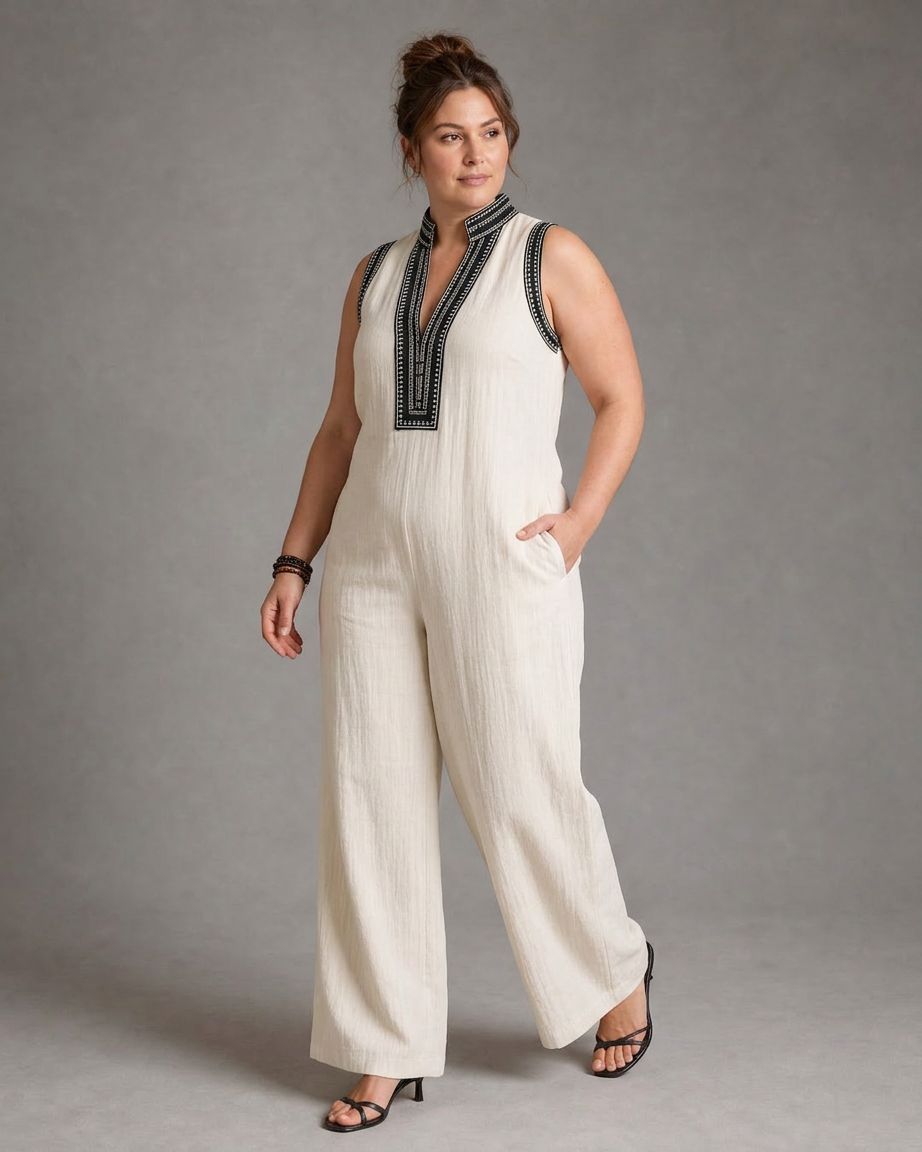 Seraphina | V-Neck Sleeveless Jumpsuit