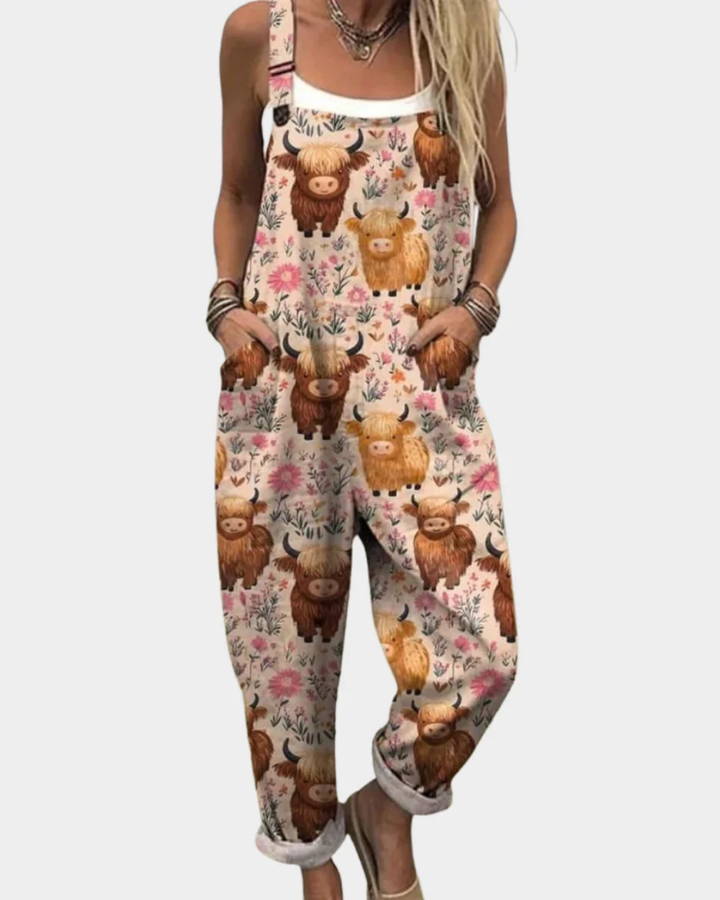 Elara | Floral Overalls