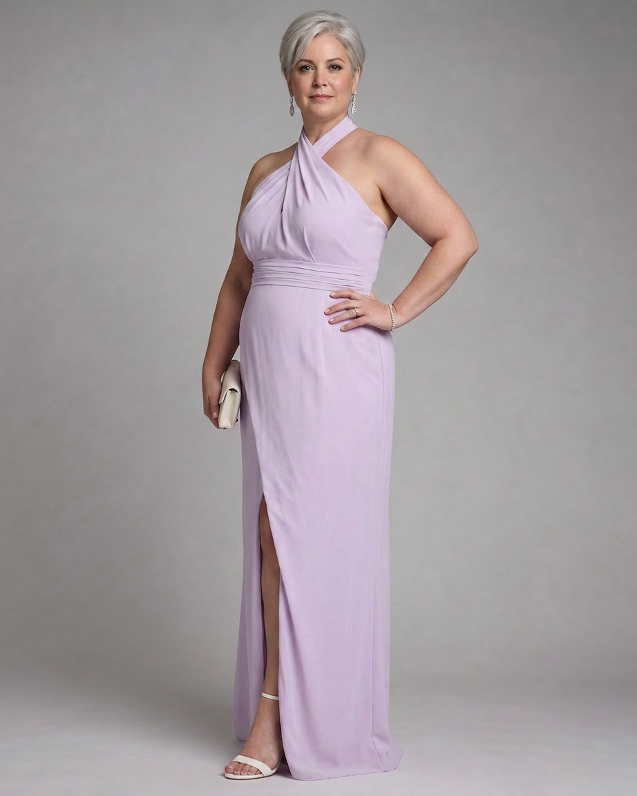 Elowen | Draped Side Slit Dress