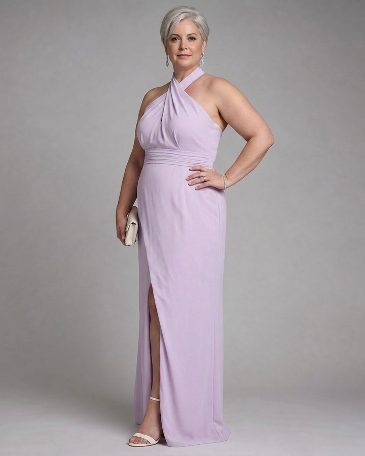 Elowen | Draped Side Slit Dress