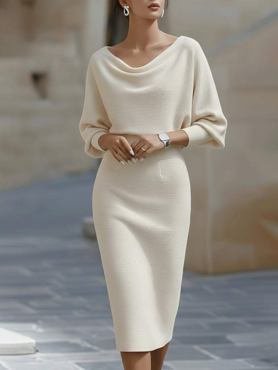 Luna | Draped Midi Dress