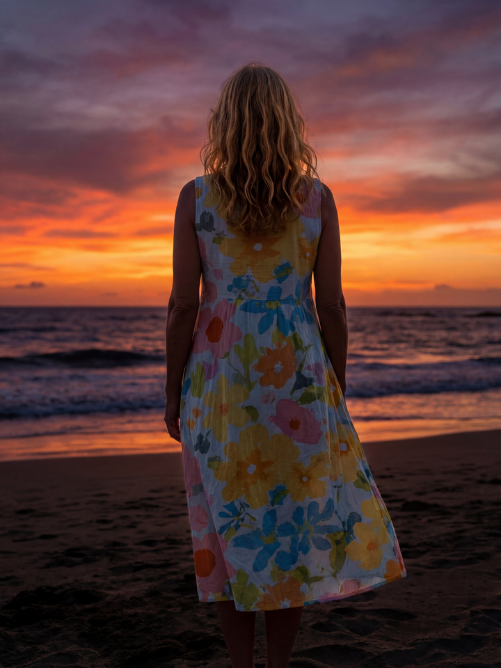 Elara | Textured Midi Dress