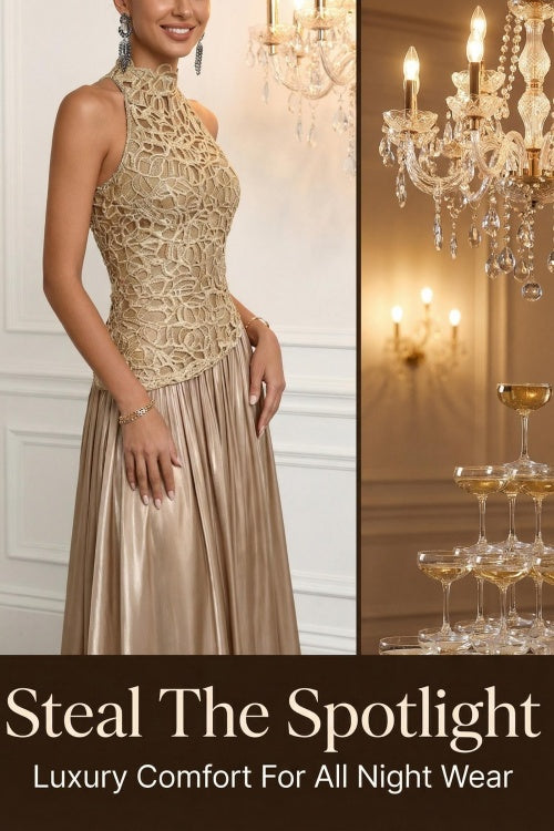 Lila | Lace Splice Maxi Dress