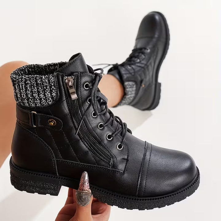 Elowen | Knit Round Toe Boots