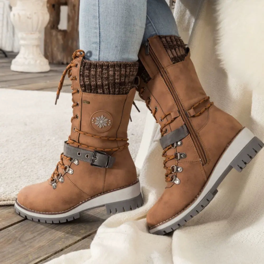Amara | Knit Cuff Boots