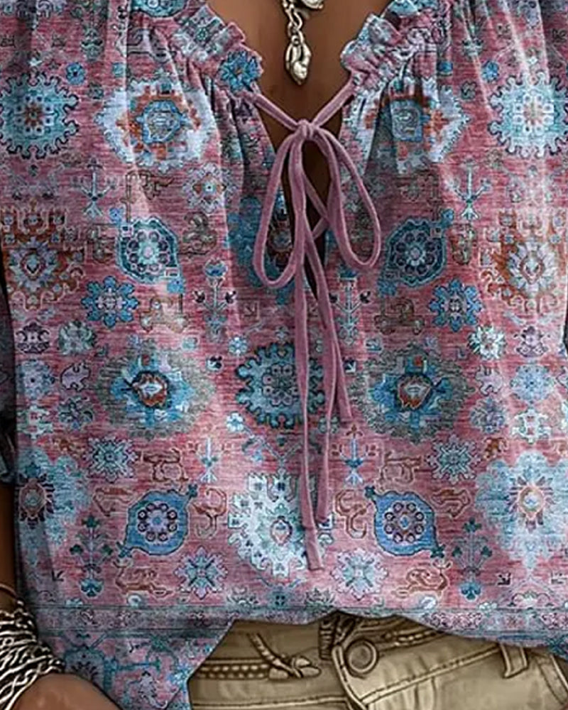 Elodie | Vintage Print Blouse