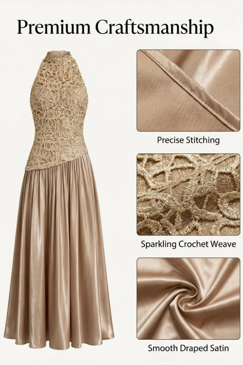 Lila | Lace Splice Maxi Dress