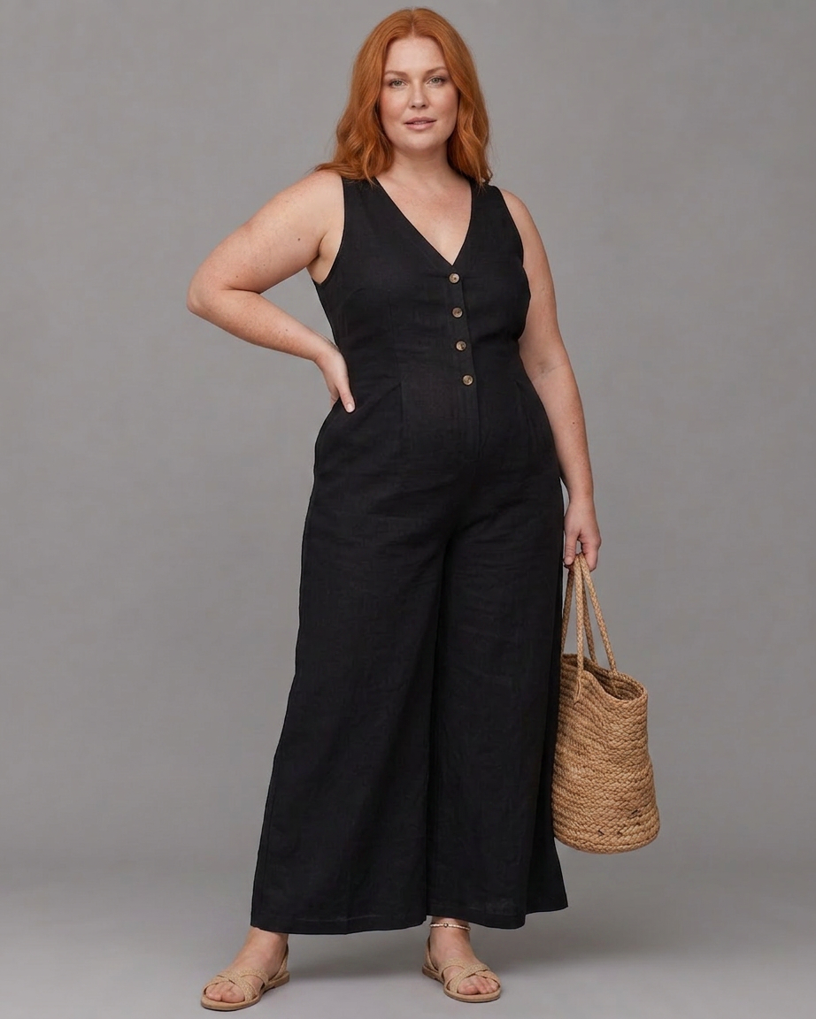 Vivienne | Sleeveless Wide Leg Jumpsuit