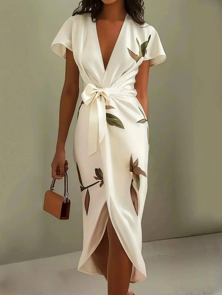 Evelyn | Satin Midi Dress