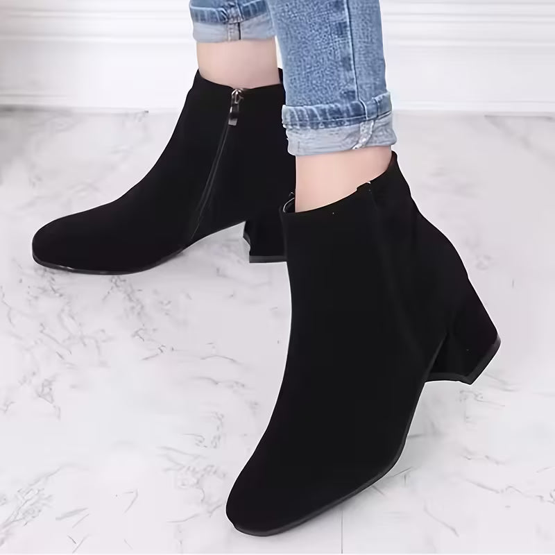 Elara | Block Heel Ankle Boots