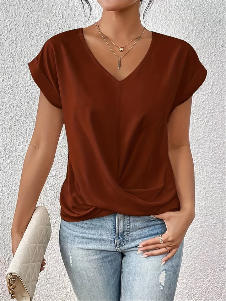 Elara | Drape Twist-Front Top