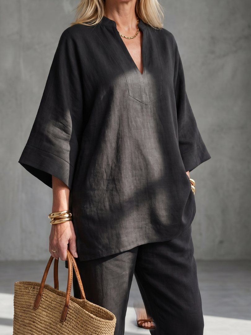 Cecily | V-Neck Tunic Set